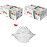 Soly Care 3 Katlı Telli Beyaz Meltblown Maske 100 Adet (2 Kutu) + 3m 9152 Ffp2 Maske 1 Adet