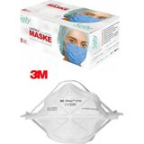 Soly Care 3 Katlı Telli Mavi Maske 100 Adet (2 Kutu) + 3m 9152 Ffp2 Maske 1 Adet