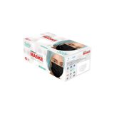 Soly "siyah" Care Cerrahi Maske 50 Adet (50'li 1 Kutu) Üç Katlı Lastikli Burun Telli