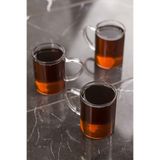 solymos 3'lü Borosilikat Isıya Dayanıklı Termısıl Cam Kupa Bardak (3 x 200 ml) Düz Renk