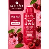 SOLZAO Peeling etkili Besleyici Vitaminli Acerola Özlü Ve Kiraz Çekirdeği Yağlı Parfümlü Nemlendirici Krem Duş Jeli, CHERRY BEIJO 400 ML