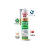 Soma Fix SE280 Genel Amaçlı Silikon 280ML - Şeffaf Silikon - Mutfak, Banyo ve Genel Sızdırmazlık Için Yüksek Yapışma Performanslı Mastik - 100 x 100 cm - (ClearEyelets)Black-RadiantOrchid