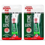 Somafix 2 Adet Somafix 50 ml Tüp Kırmızı Rtv Silikon Sıvı Conta 350 ºc