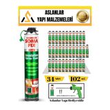 Somafix Poliüretan Termal Isı Ve Ses Yalıtım Sprey Köpük (34 ADET)