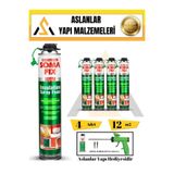 Somafix Poliüretan Termal Isı Ve Ses Yalıtım Sprey Köpük (4 ADET)