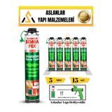 Somafix Poliüretan Termal Isı Ve Ses Yalıtım Sprey Köpük (5 ADET)