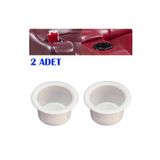 SomayStore Sealux Beyaz Tekne Gömme Bardaklık Plastik Ø69mm 2 Adet