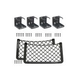 SomayStore Tekne Karavan Seti 4 Adet Ayarlanabilir Katlanır Bardaklık 2 Adet 32x17cm Eşya Filesi Siyah
