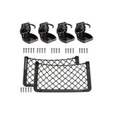 SomayStore Tekne Karavan Seti 4 Adet Oval Katlanır Bardaklık 2 Adet 32x17cm Eşya Filesi Siyah