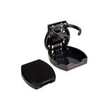 SomayStore Tekne Katlanır Bardaklık Oval Bardak Tutucu Siyah Ø66mm