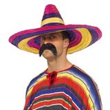 Sombrero Meksika Şapkası Renkli Örme Hasır Yetişkin Boy 24242445664