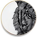 Some Home İstanbul Bold Collection Kaplan Figürlü Porselen Ekmek Tabağı 17 cm - Standart