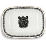 Some Home İstanbul Bold Collection Kaplan Figürlü Porselen Meze Tabağı 17 cm - Standart