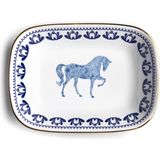 Some Home İstanbul Horse Luck Collection Blue At Figürlü Porselen Meze Tabağı 17 cm - Lacivert-Beyaz - Standart