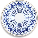 Some Home İstanbul Horse Luck Collection Blue Porselen Servis Tabağı 23 cm - Lacivert-Beyaz - Standart
