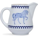Some Home İstanbul Horse Luck Collection Blue Porselen Sütlük - Beyaz - Lacivert - Standart