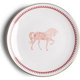 Some Home İstanbul Horse Luck Collection Red At Figürlü Porselen Ekmek Tabağı 17 cm - Standart