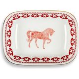 Some Home İstanbul Horse Luck Collection Red At Figürlü Porselen Meze Tabağı 17 cm - Standart
