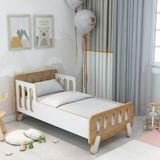 Somfy Montessori Bebek Yatağı Demonte 60 cm x 120 cm - 60x120 - Beyaz - Ahşap