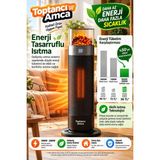 Şömine Efektli Seramik Fanlı Isıtıcı 2000W | 50 M² Isıtma Alanı | LED Ekran | Uzaktan Kumanda | 24 Saat Zamanlayıcı Toptancı Amca'da - 2000 W