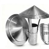 Şömine kapağı 120 mm, 160 mm, 200 mm, 201 paslanmaz çelik, konik şapka, çatı baca borusu için, hava koşullarına dayanıklı, 230 mm'ye kadar borular için uygundur.