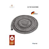 SOMINECO Ithal Fiberglass Yanmaz Soba-şömine-fırın Duman Contası-boru Izalasyon Fitili 10mm X 2.5m