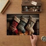 Şömineye Asılı Noel Çorapları Tasarımı 240 Parça Ahşap Puzzle Ahşap Kutuda MP03192