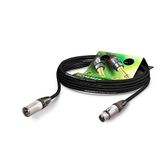 SOMMER CABLE Mikrofon kablosu Stage 22 Highflex XLR 3 kutuplu Neutrik NC3MXX / XLR 3 kutuplu Neutrik NC3FXX, cırt cırtlı bantlı, siyah (5 m)