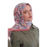Somon Karışık Çiçek Desen Soft Eşarp