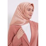 Somon Petek Desen Monogram İpek Eşarp