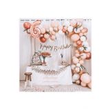 Somon Renk Rose Goldlu Balon Zincir Set, 6 545785465465