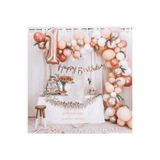 Somon Renk Rose Goldlu Balon Zincir Set, 8