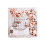 Somon Renk Rose Goldlu Balon Zincir Set, 9