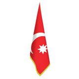 Son Osmanlı İmp. Bayrağı-17 Eski Türk Devletleri-Ofis-Makam-Toplantı Odaları - Saçaklı Makam Bayrağı