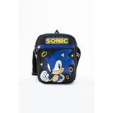 Sona Park Sonic the Hedgehog Çocuk Omuz Çantası – 3 Bölmeli – Su Geçirmez Kumaş (21×16×6 cm)