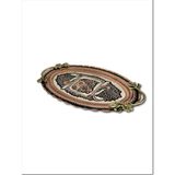 Sonay Bakırcılık Gül Çiçek Oval Bakır Tepsi 43 cm x 24 cm