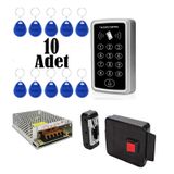 Sonex Rfid Şifreli Kapı Kilidi Kartlı Geçiş Kontrol Sistemi 10 Tag