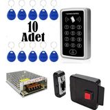 Sonex RFID Şifreli Kapı Kilidi - Manyetik Anahtar Seti ile 10 Adet Proximity Anahtarlık