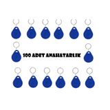 Sonex Tag Manyetik Rfid Anahtarlık - 100 Adet Proximity Anahtarlık