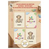 sonfunkids Büyük Ebat Sevimli Hayvanlar Eşleştirme Oyunu (25 Parça, İngilizce-Türkçe Dil Geliştirici Zeka Kartları)