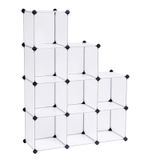 Songmics 9 Bölmeli Raf Sistemi, Ayakkabı Rafı, Banyo Rafı, Giysi Dolabı, Oyuncak Dolabı, 93 x 31 x 123 cm, Beyaz Lpc115S