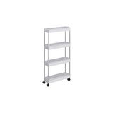 Songmics Arabası, 4 Seviyeli Mutfak Arabası, Mutfak Rafı, Tekerlekli Niş Rafı, Banyo Rafı, Yerden T - 0 - 99 ml