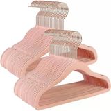 Songmics Çocuk Elbise Askısı, 50'Li Set, Pembe Altın Kancalı, Kaymaz, Yer Tasarruflu, Elbise Dolabı İçin Askı, Bebek Kıyafeti, Etek Ve Panto