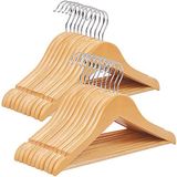 Songmics CRW006-20 Ahşap 20'li Paket 35 cm Çentikli Askı
