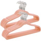 Songmics Kadife Elbise Askısı, 30'lu Set, Askı, Ceket Askısı, 41,5 cm Genişliğinde, Elbise Askısı, Ince, 360° Dönebilen Kanca, Mont, Gömlek ve Takım Elbise İçin, Pembe, Crf26Pk