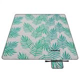 SONGMICS Piknik örtüsü, 200 x 200 cm, büyük, kamp örtüsü, park, bahçe, plaj için, su geçirmez, makinede yıkanabilir, katlanabilir, gri tropik eğrelti otlu GCM001G02