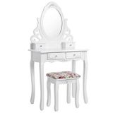 Songmics RD04W 75x40 cm 4 Çekmece Makyaj Masası
