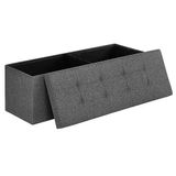 Songmıcs Tabure, Saklama Alanı, Sandık, Saklama Kutusu, Katlanabilir, Maks. Statik Yük 300 Kg, Bölücü, 120 Litre, 38 X 110 X 38 Cm, Imitasyon K