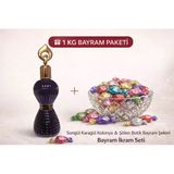Songül Karagül Kolonyası Ve 1 Kg Şölen Bayram Şekeri Paketi Karışık Sert Ve Meyve Aromalı Jöle Şeker Bayram Misafir İkram Paketi