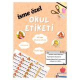 Songwol Studios 63 Adet, 1,5cmx4,5cm Winx Temalı Okul Kalem Defter Etiketi Kişiye Özel İsim Yazılabilen Etiket